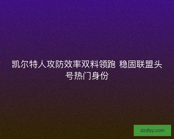 凯尔特人攻防效率双料领跑 稳固联盟头号热门身份