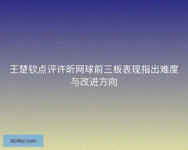 王楚钦点评许昕网球前三板表现指出难度与改进方向 王楚钦点评许昕网球前三板表现指出难度与改进方向